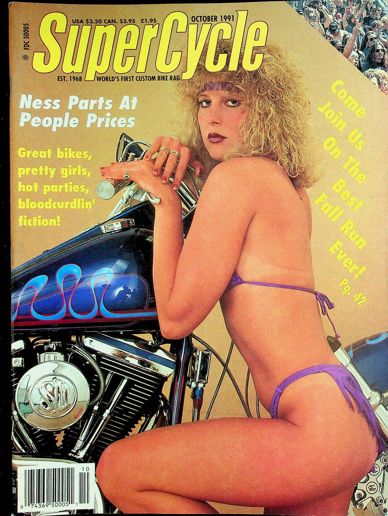 Super Cycle Biker Magazine  Great Bikes,Pretty Girls, Hot Parties!  October 1991   020826lmp