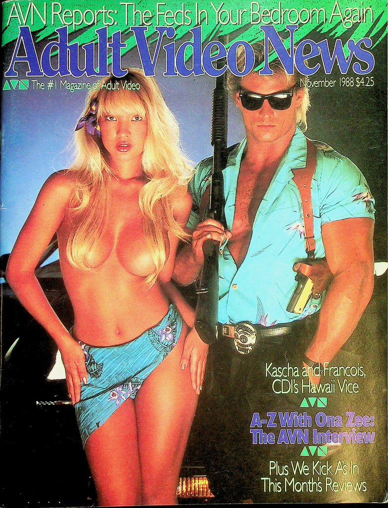 Adult Video New Magazine  Cover: Kascha and Francois  November 1988   091026lmp-GSC