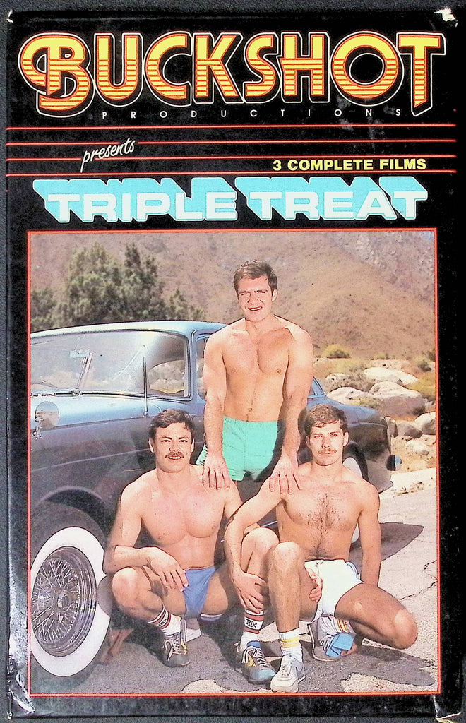 Triple Treat Buckshot Productions Gay VHS 1990's 092624JKVHS4