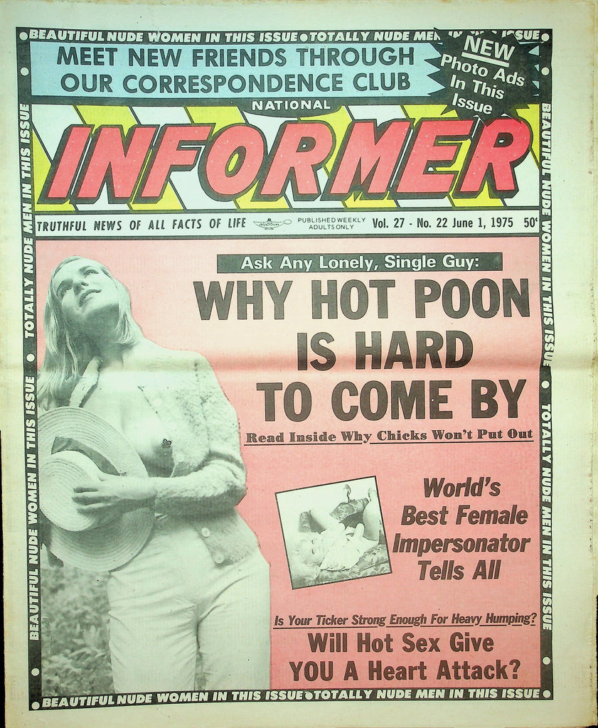 National Informer Adult Newspaper  Why Hot Poon Is Hard To Come By   June 1, 1975  090526lmp-GSC