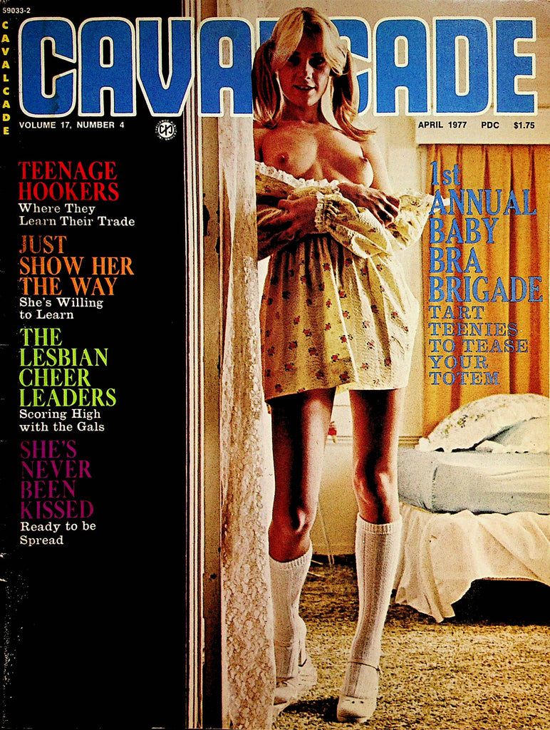 Calvacade Magazine  She's Never Been Kissed, Ready To Be Spread  April 1977     072423lm-p