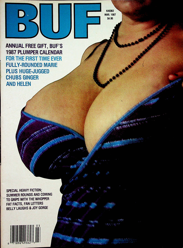 BUF Magazine   Centerfold Ginger / Annual Plumper Calendar  March 1987    040725lm-p