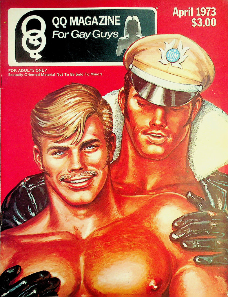 QQ Queens Quarterly For Gay Guys Magazine  Cover: "Buddies" Original Painting by Tom Of Findland / Man Of The Month Rory  April 1973   102426lmp-GSC