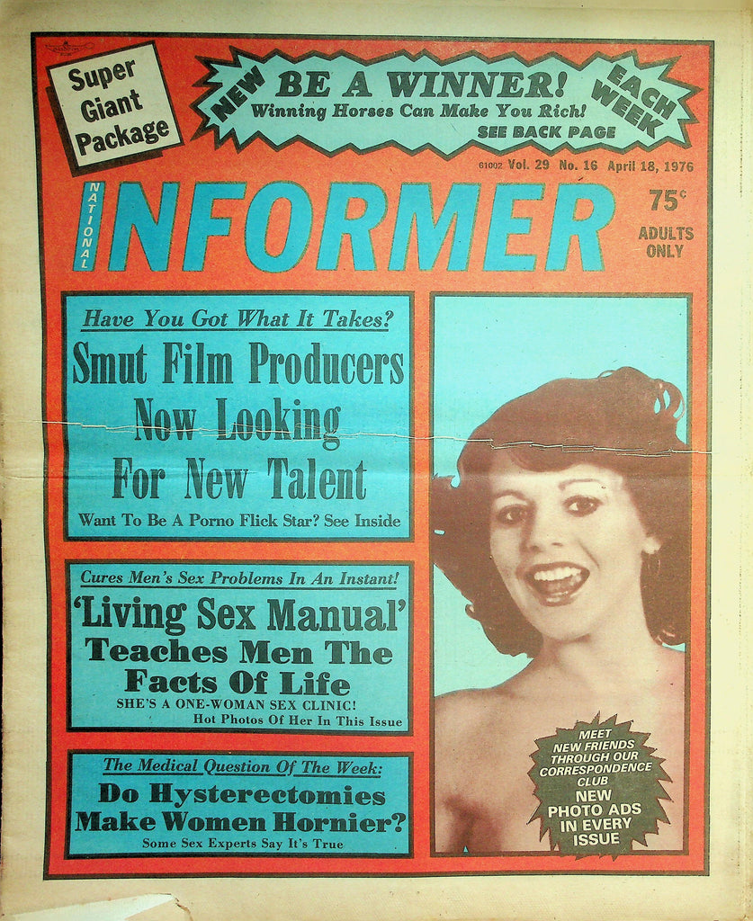 National Informer Adult Newspaper   'Living Sex Manual' Teaches Men The Facts Of Life  April 18, 1976     090726lmp-GSC