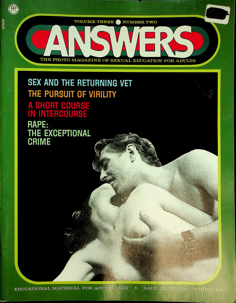 Answers Magazine Sexual Education For Adults - A Short Course In Intercourse  vol.3 #2 1972     051126lmp