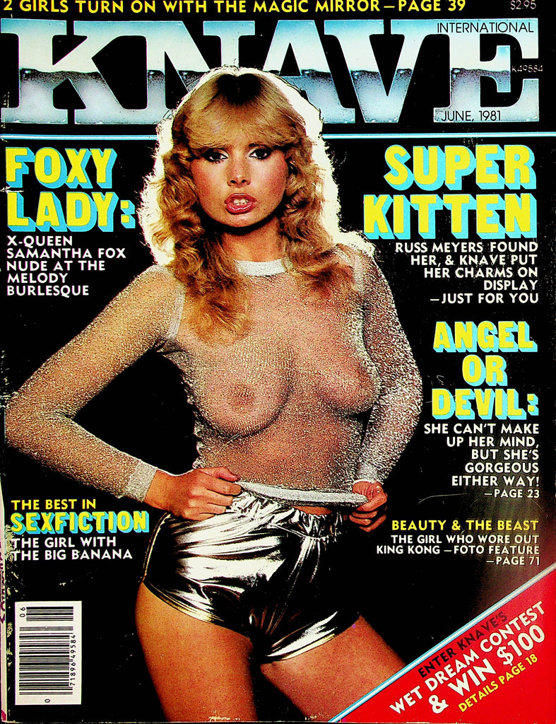 Knave Magazine  Foxy Lady Samantha Fox / Kitten Natividad  June 1981   101924lm-p