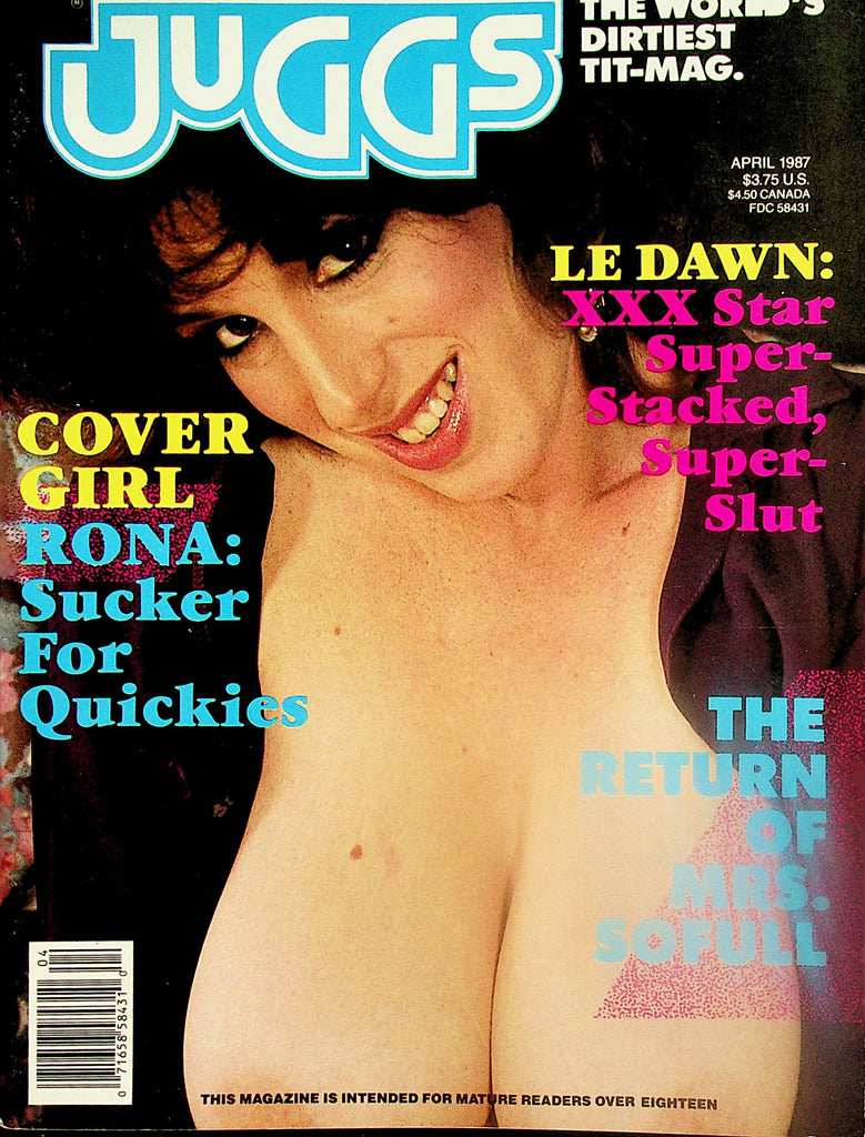 Juggs Busty Magazine  Covergirl Rona / Le Dawn  April 1987    063024lm-p