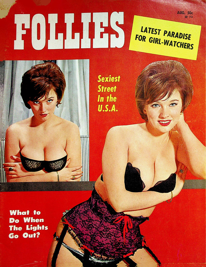 Follies Vintage Magazine Centerfold Girl Shirley  August 1964  050123lm-p