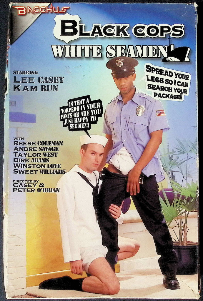 Black Cops White Seamen Bacchus Releasing Gay VHS 2000 101624JKVHS3