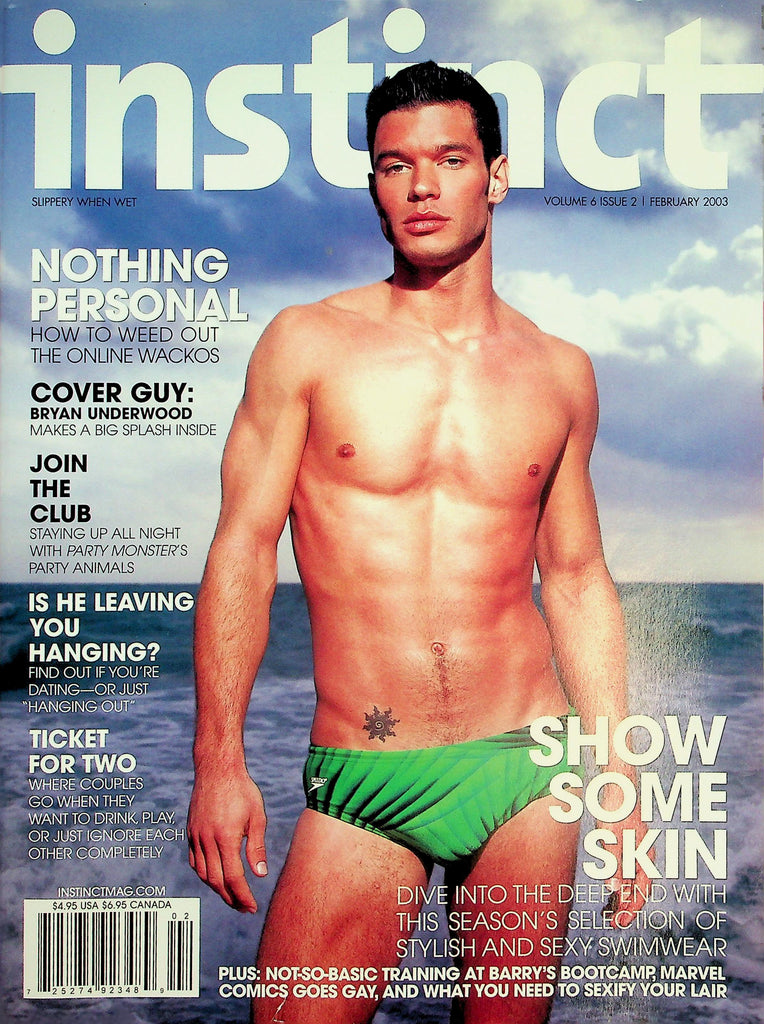 Instinct Gay Interest Magazine  Show Some Skin - Cover Guy Bryan Underwood  February 2003     042226lmp