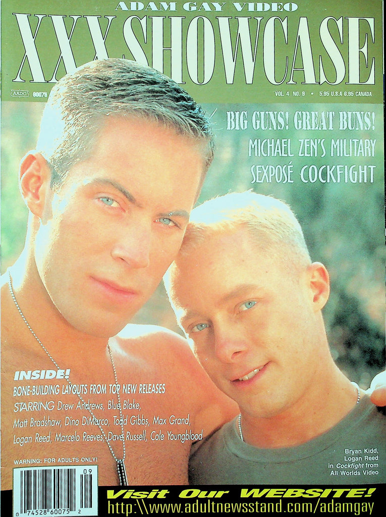 Adam Gay Video XXX Showcase Magazine Cover Guys Bryan Kidd & Logan Reed vol.4 #9 March 1997  011026lmp