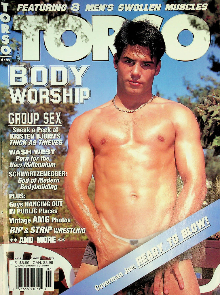 Torso Gay Magazine  Body Worship - Cover Guy Joe Ready To Blow!  June 1999  041626AMP-