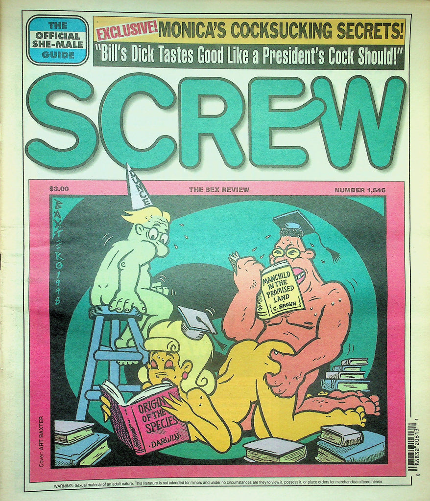 Screw Newspaper  Monica's Cocksucking Secrets! Bill Clinton's Dick Tastes Good!   #1546  October 19, 1998   010526lmp