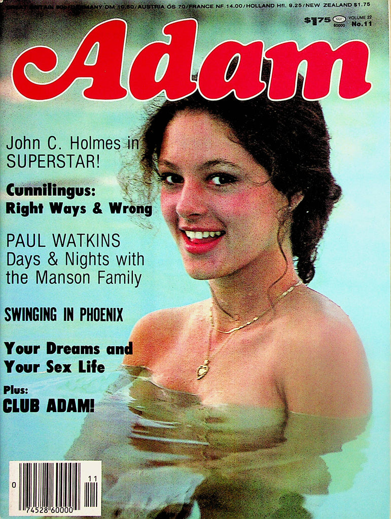 Adam Magazine   John C. Holmes /  Cunnillingus: Right Ways & Wrong  vol.22 #11  1978   062724lm-p