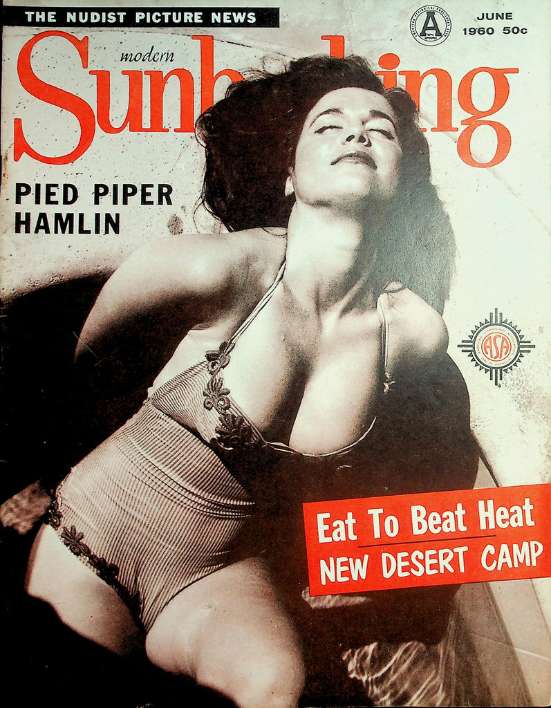 Modern Sunbathing Nudist Magazine  Eat To Beat Heat / New Desert Camp  June 1960   072426lmp-GSC