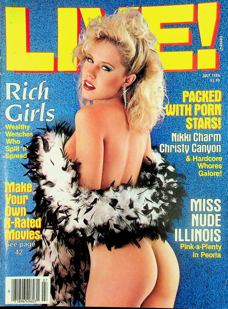 Live! Magazine    Nikki Charm / Christy Canyon  July 1986   040426lmp