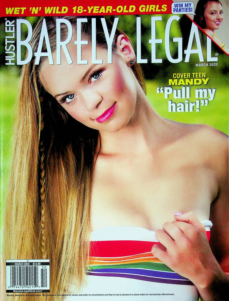 Hustler Barely Legal Magazine Mandy Pull My Hair March 2020 041824RP