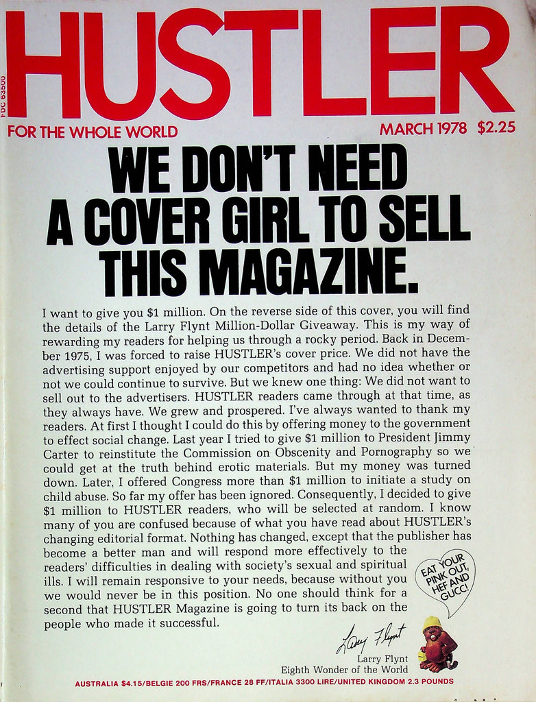 Hustler Magazine Racehorse Haynes March 1978 042224RP