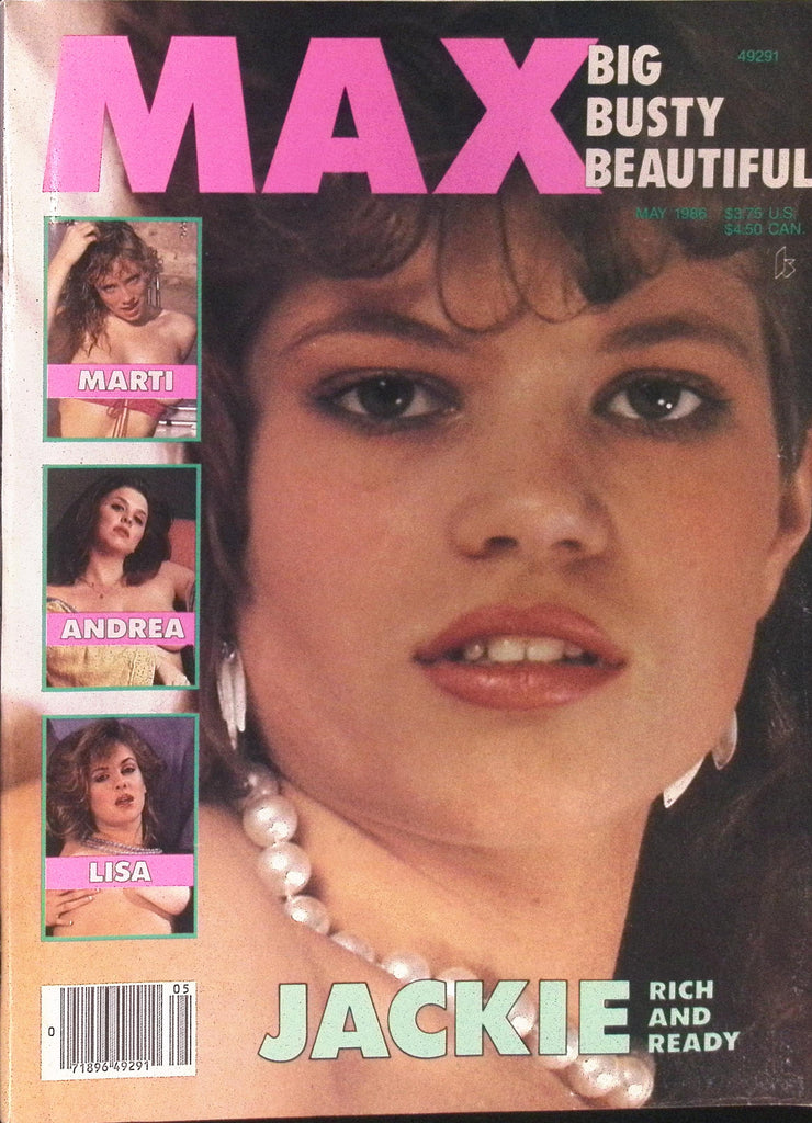 Max Big Busty Beautiful Magazine  Covergirl Jackie Rich and Ready  May 1986  080426AMP-