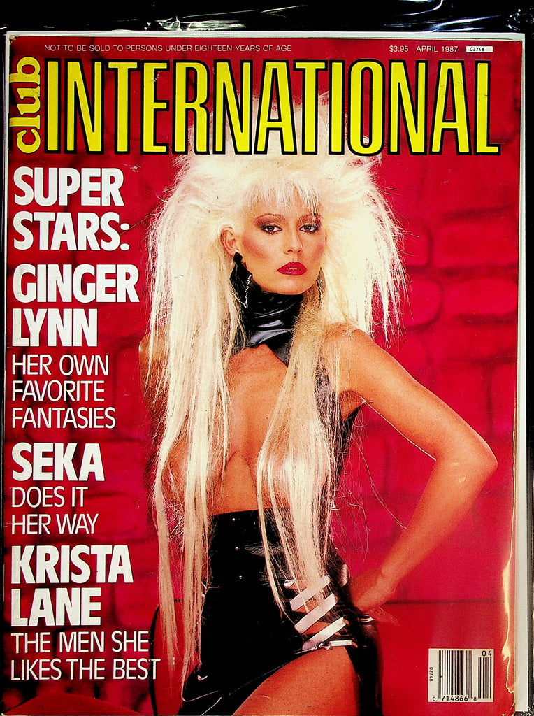 Club International Magazine  Superstars: Seka, Ginger Lynn, Krista Lane  April 1987   101323lm-p