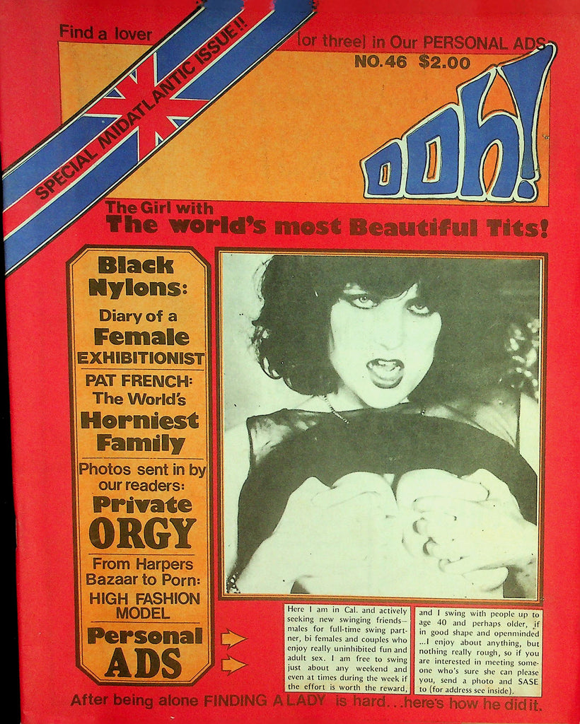 Ooh! Adult Newspaper Magazine  Most Beautiful Tits / Private Orgy  #46 1980's Special Midatlantic Issue    090126lmp2-GSC