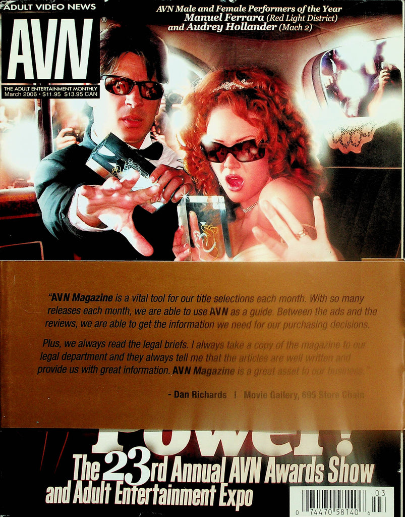 AVN Adult Video News Magazine  Star Power! 23rd Annual Awards : Manuel Ferrara & Audrey Hollander  March 2006     102725lm-p2