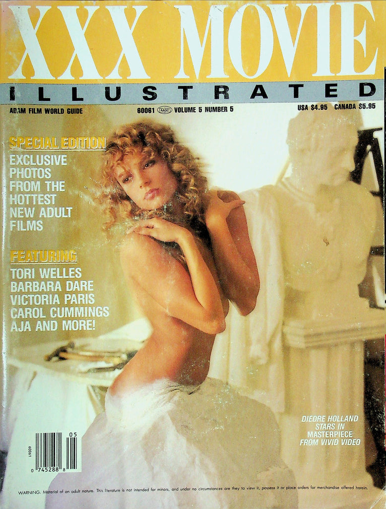 Adam Film World Guide XXX Movie Illustrated Magazine Diedre Holland & Tori Welles Vol.5 No.5 August 1990 022025RP2