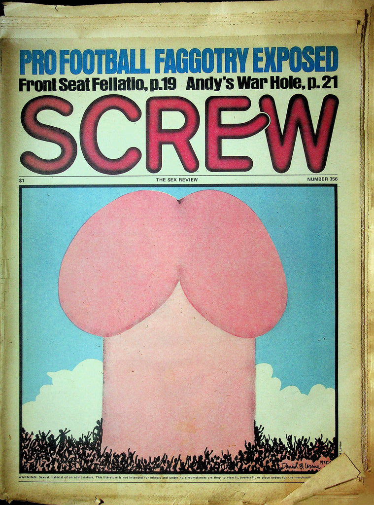 Screw Men's Newspaper Front Seat Fellatio No.356 December 29 1975 061224OSRP