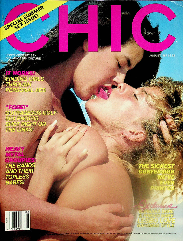 Chic Magazine  Barbara Dare & Friend Make Lesbo Love - Special Sex Issue!  August 1987   050425lm-p