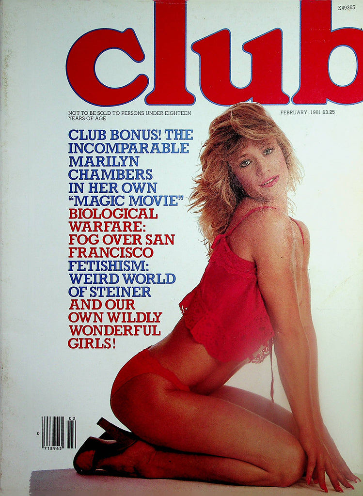 Club Magazine  Marilyn Chambers  February 1981  Paul Raymond  042624lm-p2