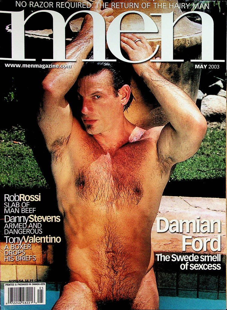Men Gay Magazine  Cover Guy Damian Ford The Swede Smell Of Sexcess  May 2003     082123lm-p