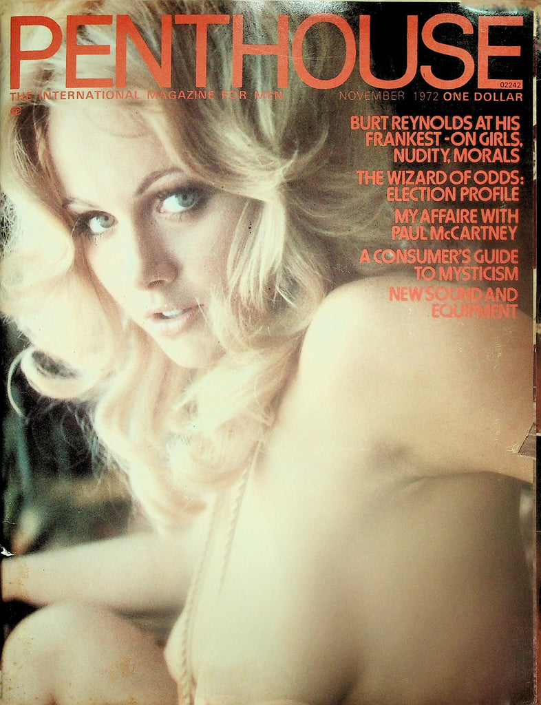 Penthouse Magazine Pet Of The Month Angela Adams / Burt Reynolds Interview  November 1972   110825lm-p
