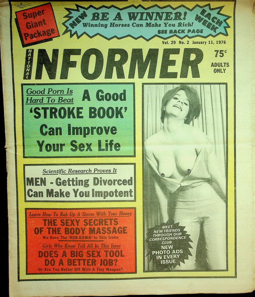 National Informer Adult Newspaper  The Sexy Secrets Of The Body Massage  January 11, 1976     090726lmp-GSC