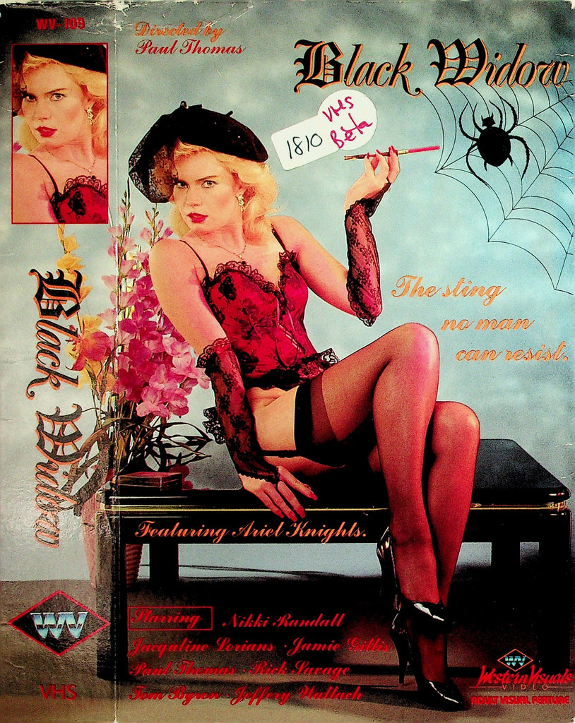 Black Widow Nikki Randall Jamie Gillis Jacquline Lorians Adult VHS WV 051326NAVHS4-3