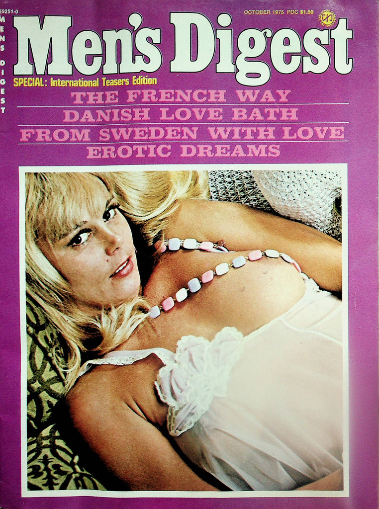 Men's Digest Magazine   The French Way / Danish Love Bath  October 1975   081225lm-p