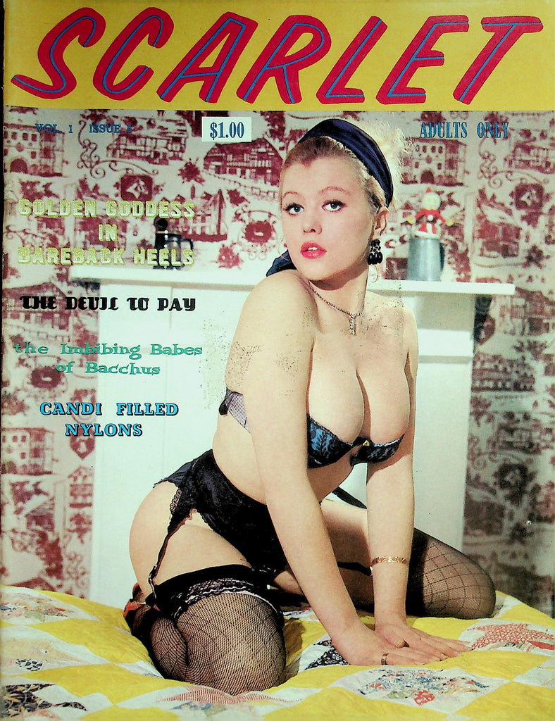 Scarlet Magazine  Candi Filled Nylons/ Golden Goddesses In Bareback Heels  vol.1 #5 1963  052726lmp-GSC