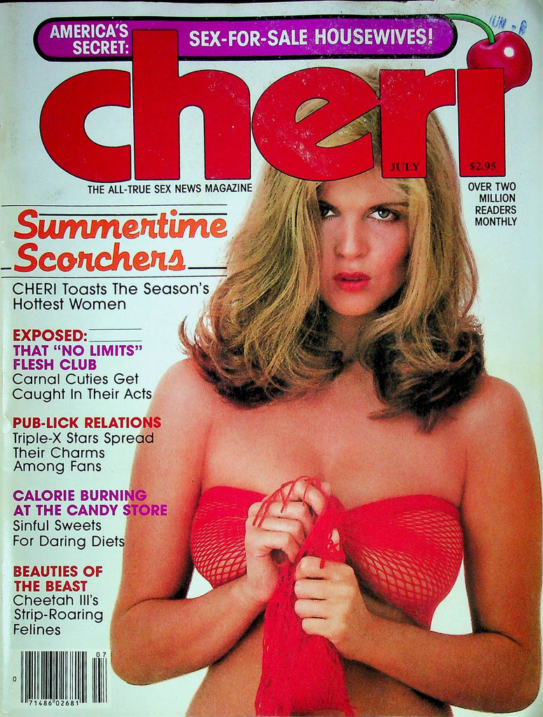 Cheri Adult Magazine Laurie & Wanda July 1982 W/Poster 060624RP