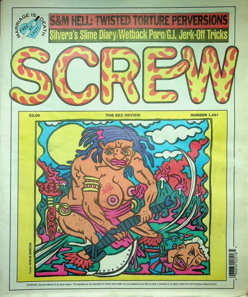 Screw Newspaper   Joey Silvera's Slime Diary / S&M Hell   #1451   December 23, 1996    010626lmp2