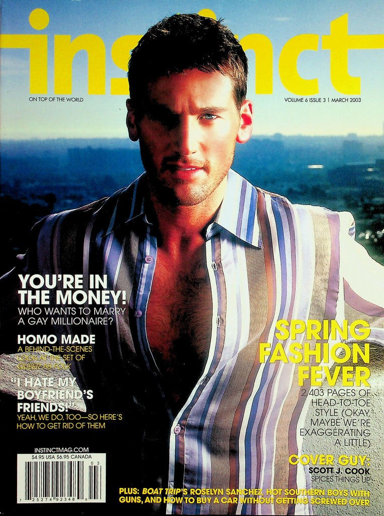 Instinct Gay Interest Magazine  Cover Guy Scott J. Cook  March 2003   042226lmp