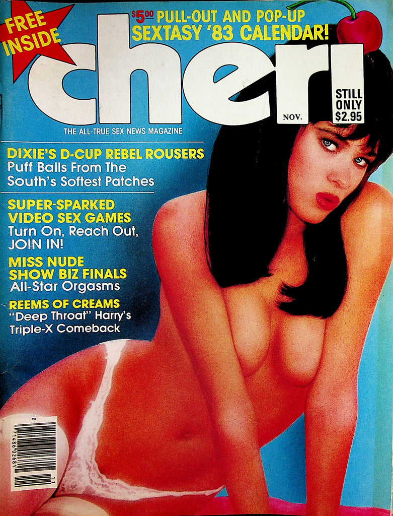Cheri Magazine  Dixie's D-Cup Rebel Rousers /  w/Calendar  November 1982    063023lm-p