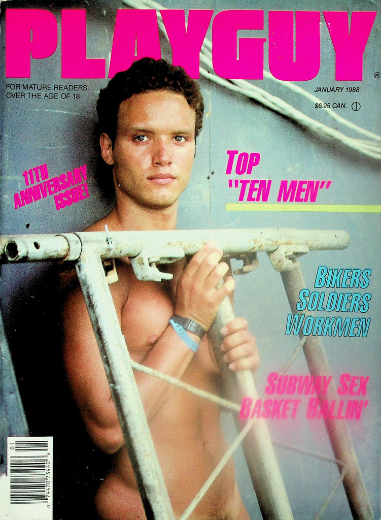 Playguy Gay Magazine   Top "Ten Men"   January 1988   11th Anniversary Issue   113025lmp