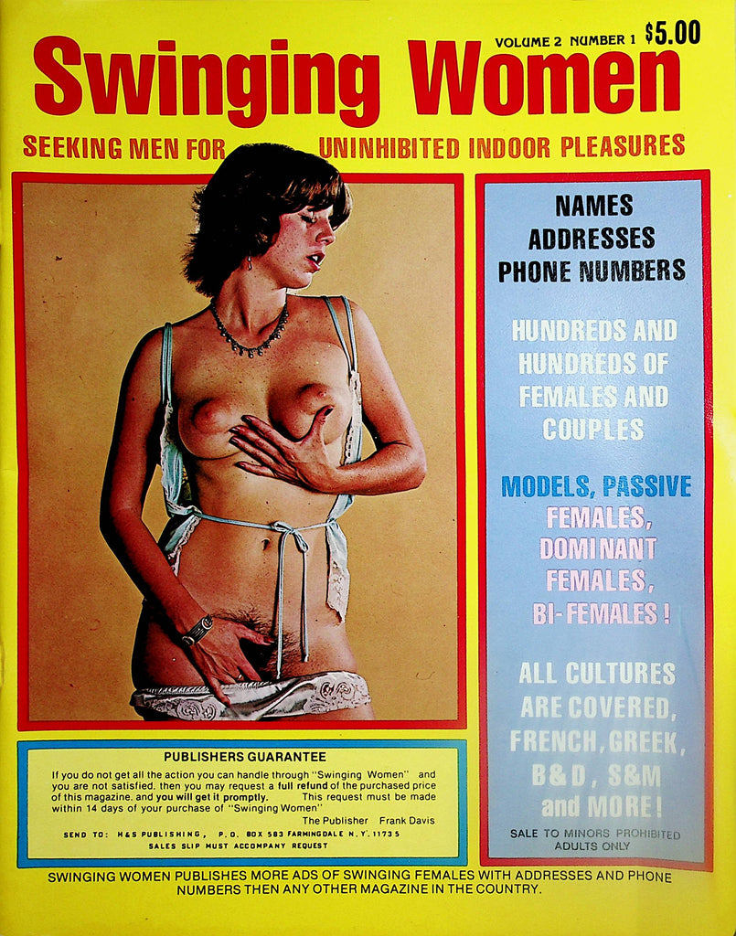 Swinging Women Magazine  Seeking Men For Unihibited Indoor Pleasures  vol.2 #1  1970's    032724lm-p2