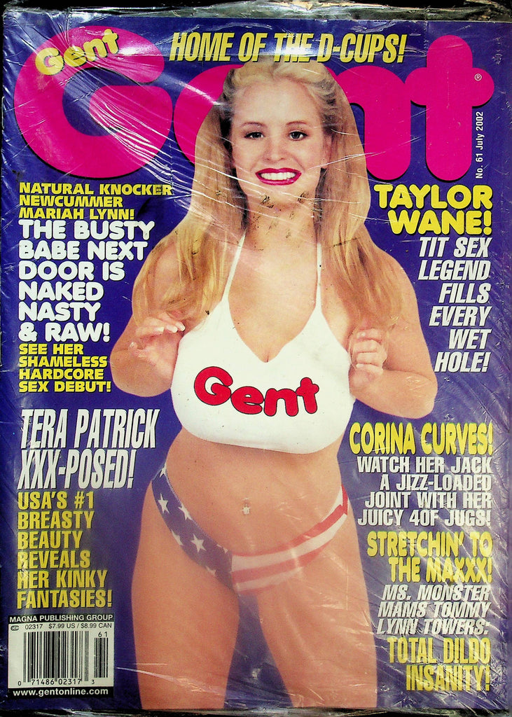 Gent Busty Magazine  Covergirl Mariah Lynn/  Tera Patrick, Taylor Wane  July 2002  new/sealed  060725lm-p