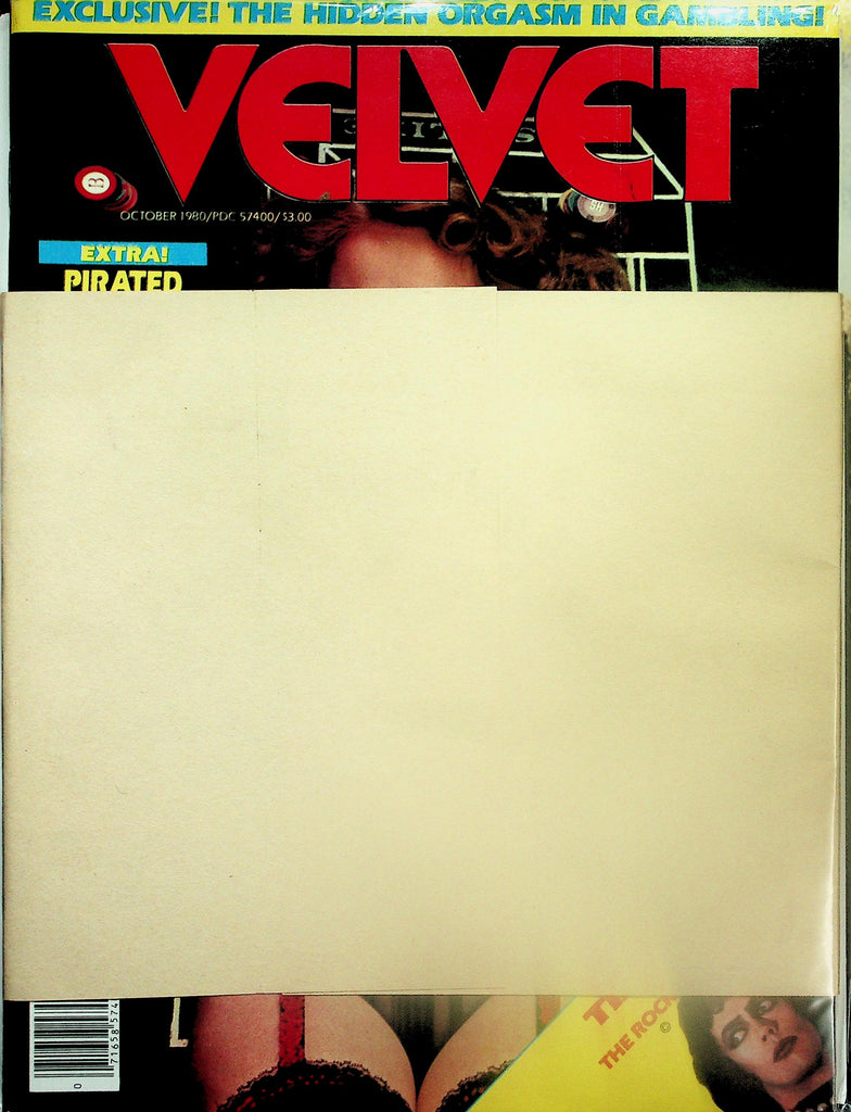 Velvet Magazine  The Hidden Orgasm In Gambling / Tim Curry (Rocky Horror Picture Show) Interview  October 1980      112425lmp