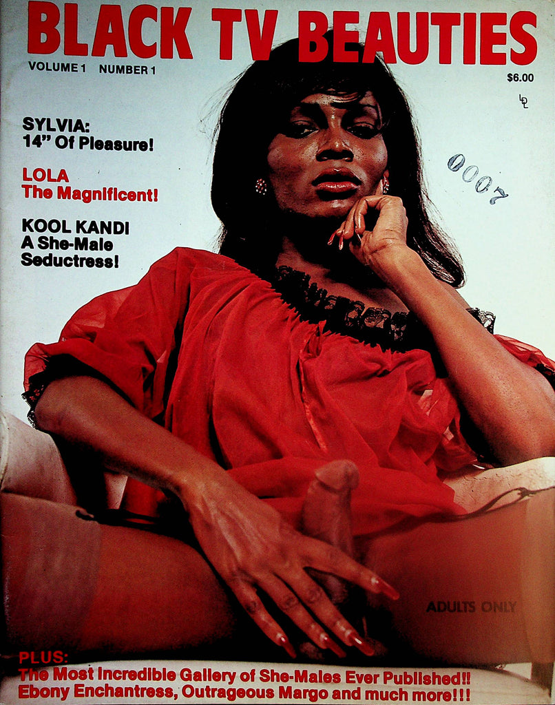 Black TV Beauties Magazine   Kool Kandi A She-Male Seductress / Sylvia: 14" Of Pleasure  vol.1 #1  1981  London Enterprises    111324lm-p