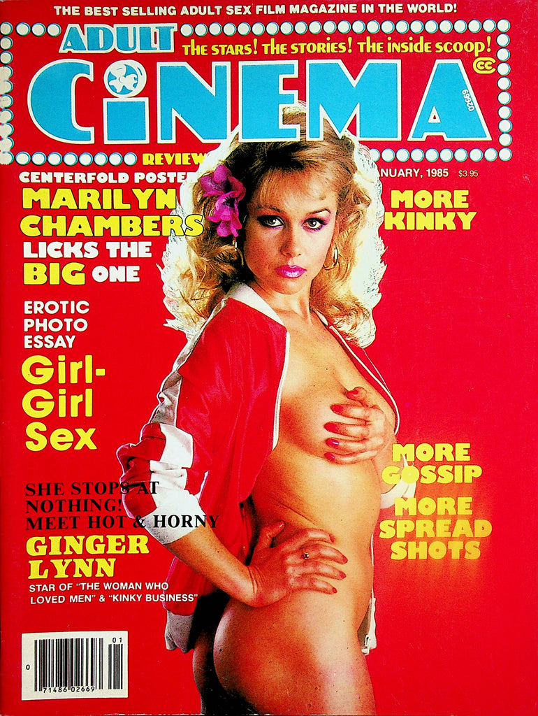 Adult Cinema Review Magazine  Ginger Lynn / Centerfold Marilyn Chambers  January 1985   011825lm-p2