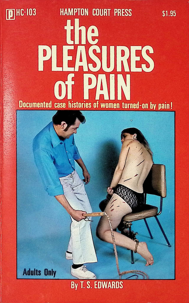 The Pleasures of Pain by TS Edwards HC-103 Hampton Court Press 1971 BDSM Adult Erotic Paperback Novel-070924AMP