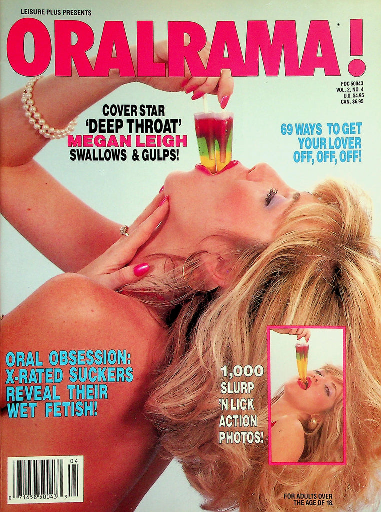 Oralrama! Magazine  Coverstar Deep Throat Megan Leigh / Hyapatia Lee, Christy Canyon & More!  vol.2  #4 1990  051626lmp