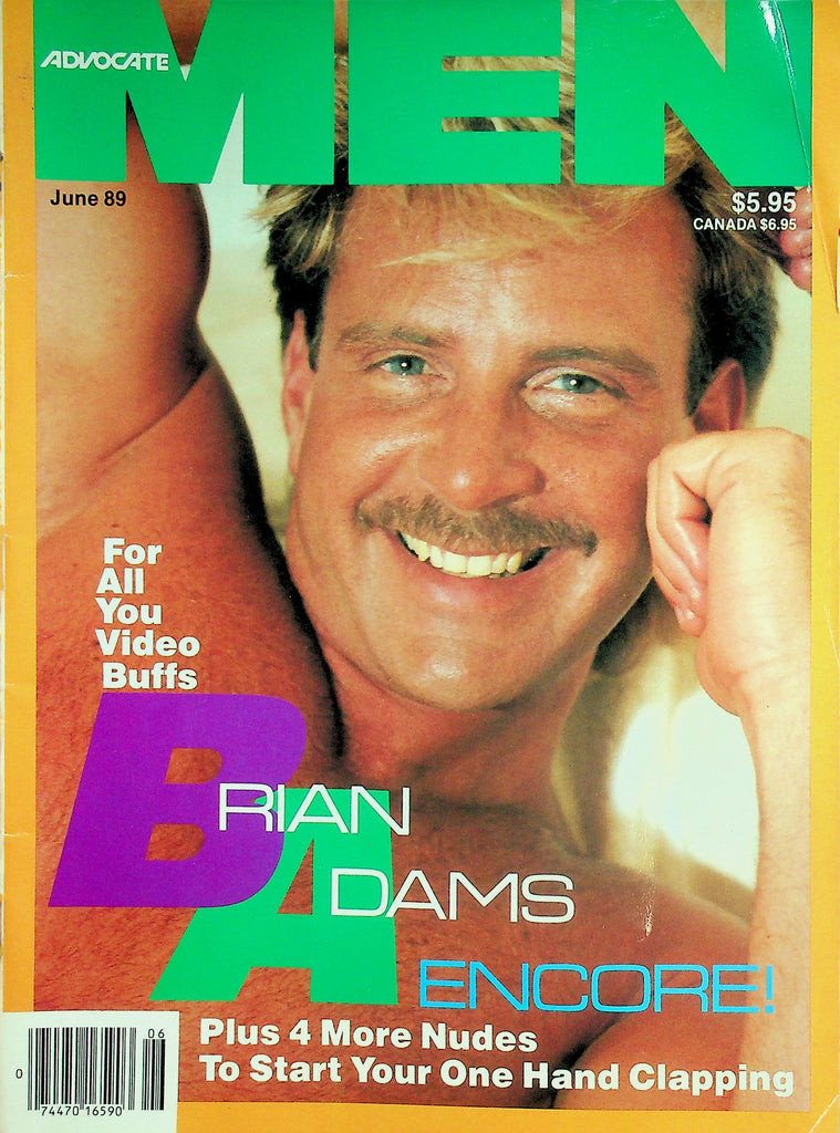 Advocate Gay Magazine  Brian Adams  June 1989     012626lmp
