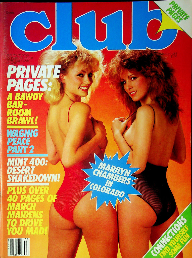 Club Magazine Ft. Sally & Annie & Marilyn Chambers March 1983 050225RP